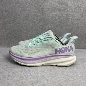 Hoka One One Womens Size 9.5 Clifton 9 Blue Purple Running Sneakers 1127896 SOLM